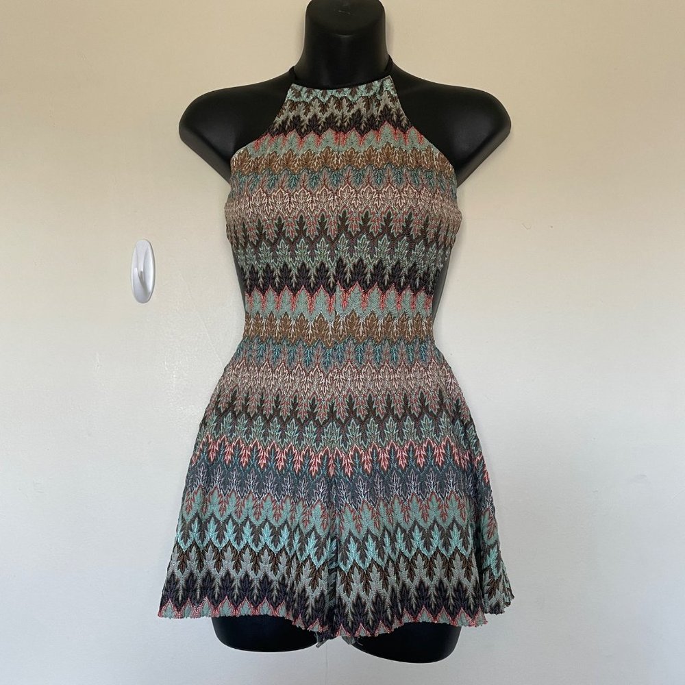 Ecote Chevron Print Romper NWT